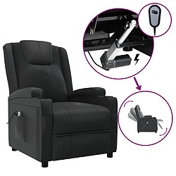 vidaXL Fauteuil inclinable électrique Noir Similicuir