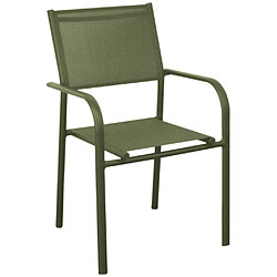 Avis ALIZÉ Fauteuil en aluminium Duca (Lot de 6) Vert.