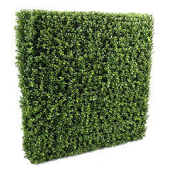 Pegane Plante artificielle haute gamme Spécial extérieur/Buis artificiel Haie de structure en métal coloris vert - Dim : 100 x 25 x 100 cm