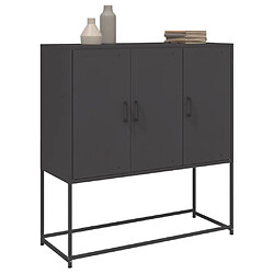 Acheter vidaXL Buffet haut noir 100,5x39x107 cm acier