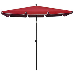 vidaXL Parasol de jardin avec mât 210x140 cm Rouge bordeaux