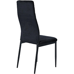 Acheter Decoshop26 Lot de 4 chaises de salle à manger design simple en tissu velours avec couture noir cadre en métal noir CDS10405