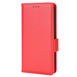 Etui en PU texture litchi, rouge pour votre Asus Zenfone 8/Zenfone 8Z/ZS590KS