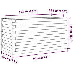 vidaXL Jardinière cire marron 90x40x46 cm bois de pin massif pas cher