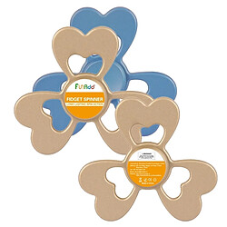 Avis Wewoo Hand Spinner bleu pour Enfants et Adultes, Temps de Rotation 2 Minutes, Roulement de Perles R188 en Acier + Matériel en Alliage de Zinc, Trois Feuilles Coeur Forme de Fleur Fidget Jouet Anti-Anxiété