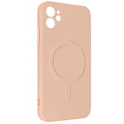 Avizar Coque Magsafe iPhone 12 Mini Silicone Intérieur Soft-touch Mag Cover rose gold