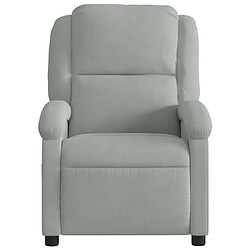 Acheter Maison Chic Fauteuil de massage inclinable,Fauteuil luxe de relaxation gris clair velours -MN80857