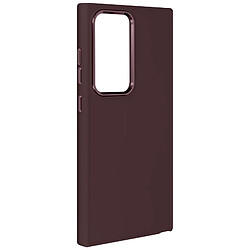 Avizar Coque pour Samsung Galaxy S24 Ultra Rigide Contour Caméra Métallisé Bordeaux