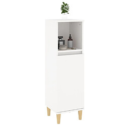 Acheter Maison Chic Armoire de salle de bain,Meuble de rangement,Meuble haut blanc 30x30x100 cm bois d'ingénierie -GKD946221