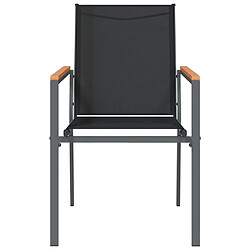 Avis vidaXL Chaises de jardin lot de 4 noir 55x61,5x90cm textilène et acier