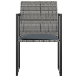 Acheter Maison Chic Mobilier à dîner 7 pcs de jardin avec coussins - Ensemble table et chaises d'extérieur - Salon/Mobilier de jardin classique Résine tressée Gris -MN43025