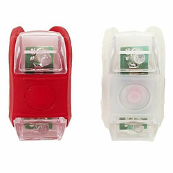 Paris Prix Lot de 2 Éclairages LED Avant & Arrière 4cm Blanc & Rouge