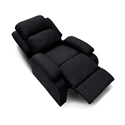 Avis Fauteuil relax Riga tissu Noir