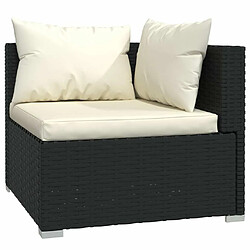 Avis Maison Chic Salon de jardin 5 pcs + coussins - Mobilier/Meubles de jardin - Table et chaises d'extérieur Résine tressée Noir -MN36465