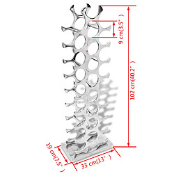 Avis vidaXL Casier à bouteilles Aluminium Argenté 27 bouteilles