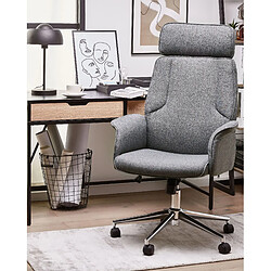 Beliani Chaise de bureau Gris PILOT