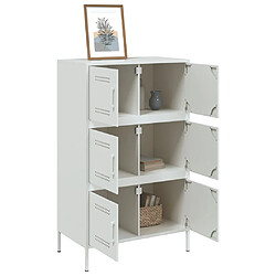 Acheter vidaXL Buffet haut blanc 68x39x113 cm acier