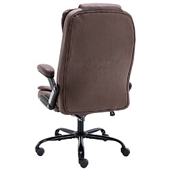 Acheter Helloshop26 Chaise fauteuil siège de bureau informatique étude de massage foncé similicuir daim brun 02_0024013