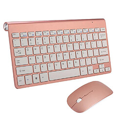 Acheter 2.4g clavier / souris sans fil étanche pour ordinateur portable pc or rose