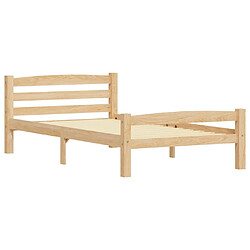 Maison Chic Lit adulte - Lit simple Cadre de lit,Structure du lit Contemporain Bois de pin massif 90x200 cm -MN52421