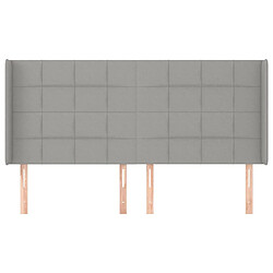 Avis Maison Chic Tête de lit scandinave avec oreilles,meuble de chambre Gris clair 183x16x118/128 cm Tissu -MN68563