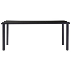 vidaXL Table à manger Noir 180x90x75 cm Verre trempé