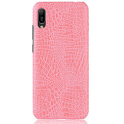 Wewoo Coque PC + PU antichoc en texture de crocodile pour Huawei Y6 Pro 2019 rose