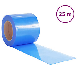 vidaXL Rideau de porte bleu 200 mmx1,6 mm 25 m PVC