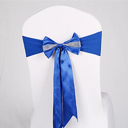 Wewoo Pour les événements de mariage Cérémonie de fête Banquet Décoration de Noël Chaise Sash Bow Elastic Chair Ribbon Back Tie Bands Sashes Royal Blue