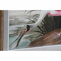 Cadre DKD Home Decor Oiseau Oriental (60 x 2,5 x 60 cm) (4 Unités)