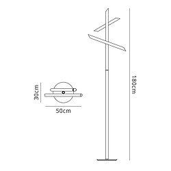 Avis Inspired Lampadaire 15W LED 3000K, 1350lm, Dimmable, Blanc, Garantie 3 ans