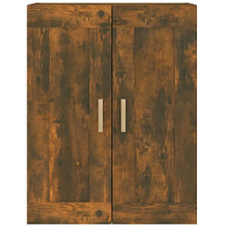 Acheter vidaXL Armoire murale chêne fumé 69,5x32,5x90 cm bois d'ingénierie