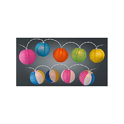 Guirlande de lampions EDM - ambiance de fête - multicolore - 10 ampoules - 1,5 m - 71167