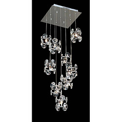 Luminaire Center Suspension Nico - Chrome, Cristal