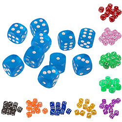 Avis Lot De 10 Dés Acryliques D6 à Six Faces Pour Du0026D TRPG Party Board Game Toys Blue