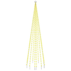 vidaXL Sapin de Noël sur mât de drapeau 310 LED Blanc chaud 300 cm