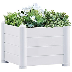 Maison Chic Jardinière,Lit surélevé de jardin - Bac à fleurs - pot de fleur PP Blanc 43x43x35 cm -GKD83148