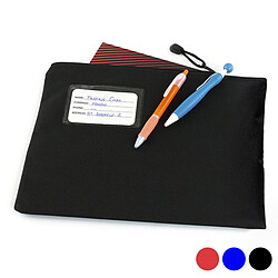 Totalcadeau Porte-documents zippé à pochette pour identifiant Couleur - Rouge pas cher