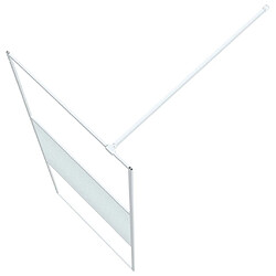 Acheter vidaXL Paroi de douche Blanc 80x195 cm Verre ESG transparent