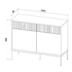 Avis Vivaldi Commode MAGGIORE 2D2S Cachemire/Noir/Dore