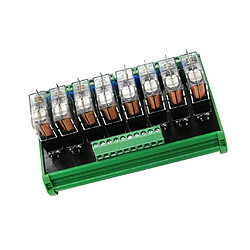 Acheter omron 8 canaux relais module huit panneaux module de carte de circuit imprimé dc 24v 10a