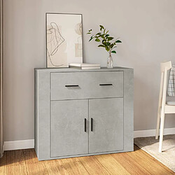 Maison Chic Commode Buffet - Meuble de rangement Gris béton 80x33x70 cm Bois d'ingénierie -GKD47753