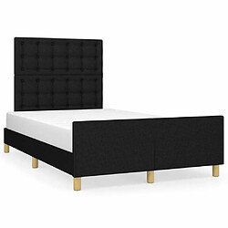 Maison Chic Lit adulte - Cadre Structure de lit avec tête de lit Contemporain Noir 120x200 cm Tissu -MN31152