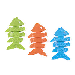 Jeu de Piscine Bestway Squiggle Wiggle avec Poissons de Couleurs Bleu Orange Vert pour Enfants à Partir de 3 Ans