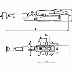 Bessey Sauterelle à serrage horizontal variable