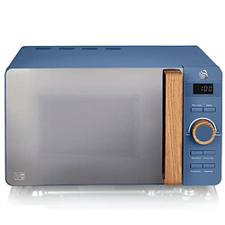 Micro-ondes Digital 20L Design Moderne Nordic, 800, Bleu, SWAN, SM22036BLUNEU