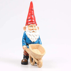 SID Gnome de jardin 20 cm Brouette.