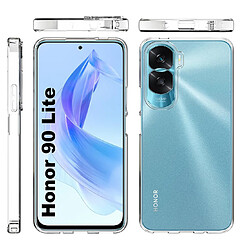 Htdmobiles Coque pour Huawei Honor 90 Lite 5G - housse etui silicone gel fine + film ecran - TRANSPARENT TPU