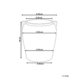 Avis Beliani Pot de fleurs en terre cuite d 40 cm gris KERRIA