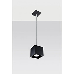 Luminaire Center Suspension QUAD aluminium noir 1 ampoule